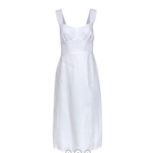 Reformation White Seaside Linen Dress - Size